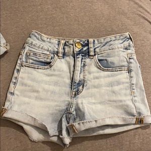 Acid wash America eagle shorts